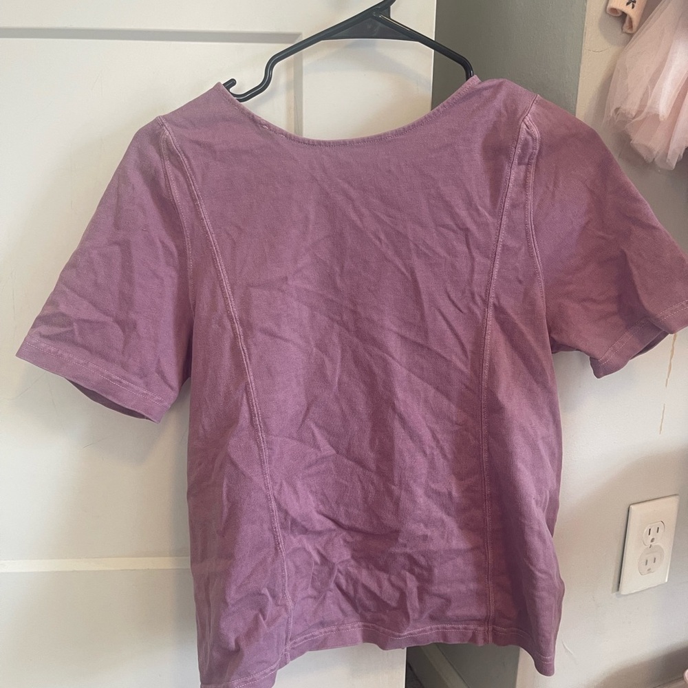 Sezane Seth tie front 100 percent cotton tee shirt. NWOT - Picture 5 of 5